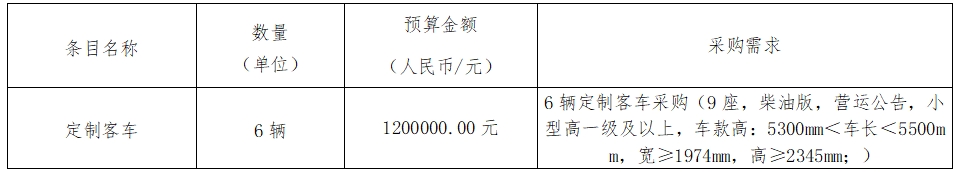華夏城投項(xiàng)目管理有限公司關(guān)于馬鞍山長客6輛定制客車采購項(xiàng)目（采購編號(hào)：CYZB2024011）公開招標(biāo)公告